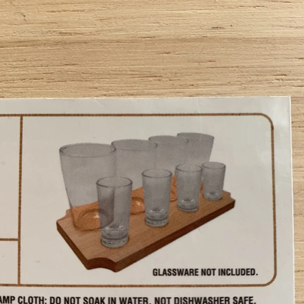 New unfinished Wooden flight board tray  bar accessory Target bullesye spot